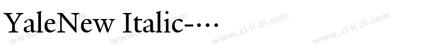 YaleNew Italic字体转换